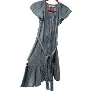 Vineyard Vines Chambray Tie Waist Dress Size XS